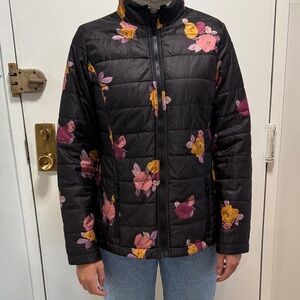 Copenhagen Floral Black Puffer Jacket